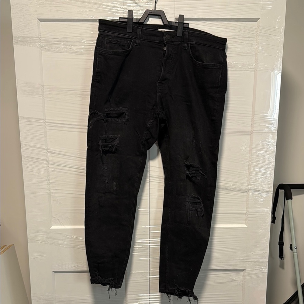 Zara Men's Slim Straight Jeans - Black
